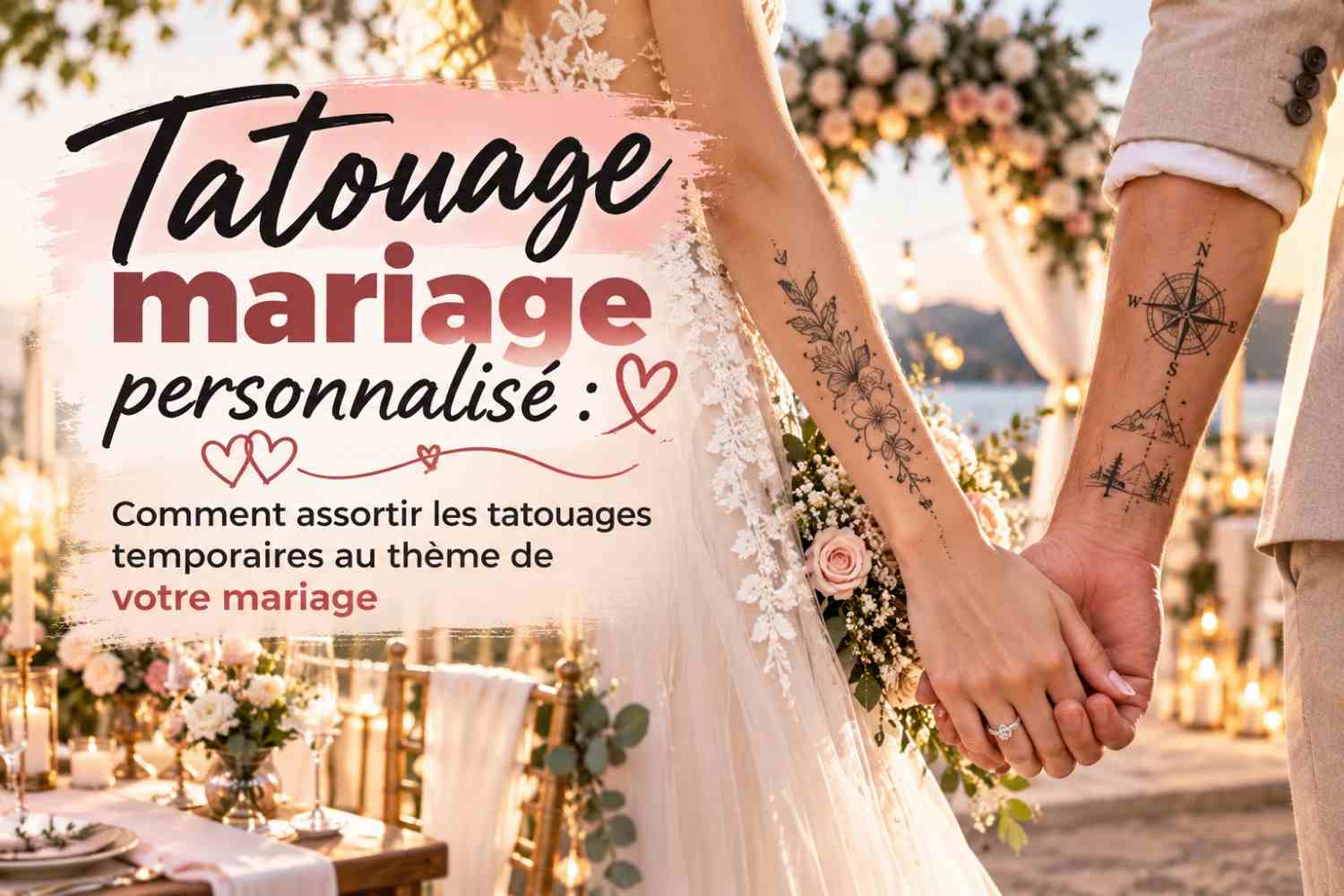 Lire la suite à propos de l’article Tatouage mariage personnalisé : Comment assortir les tatouages temporaires au thème de votre mariage